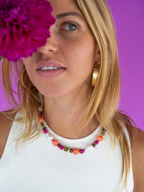 Disco Dahlia Necklace
