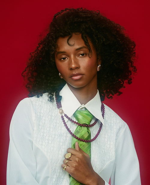 A Clockwork Purple Necklace