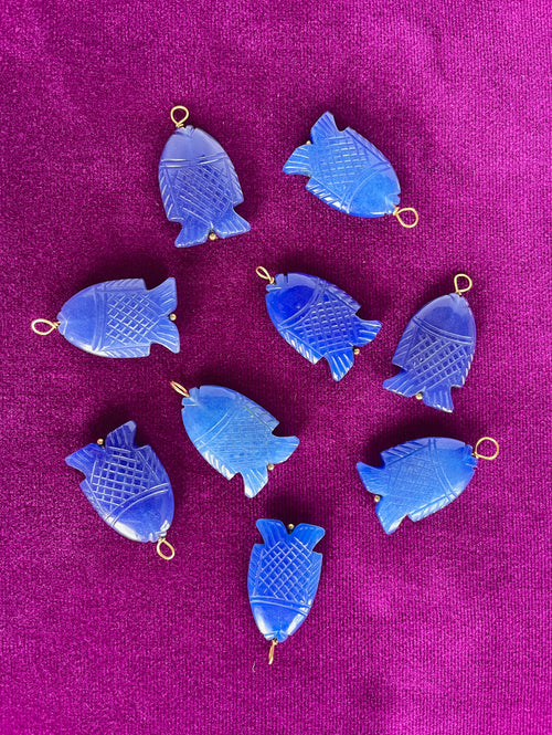 Cobalt Fish Pendant
