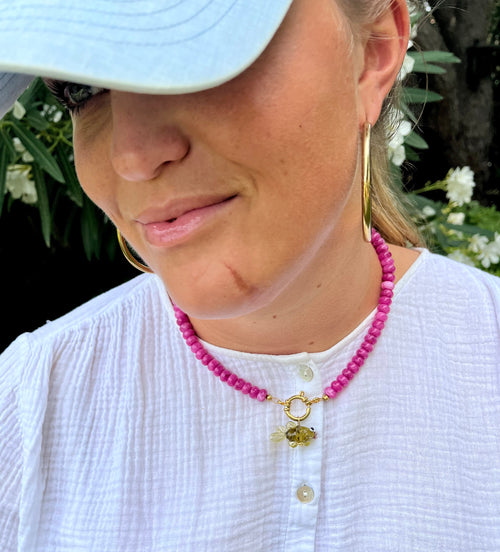 Hot Pink | Rainbow Necklace