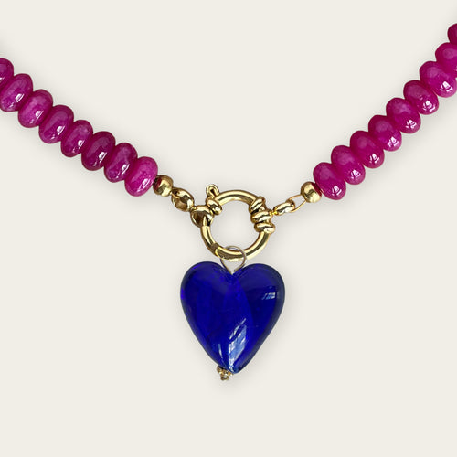 Blue heart pendant