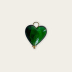 Dark green heart pendant