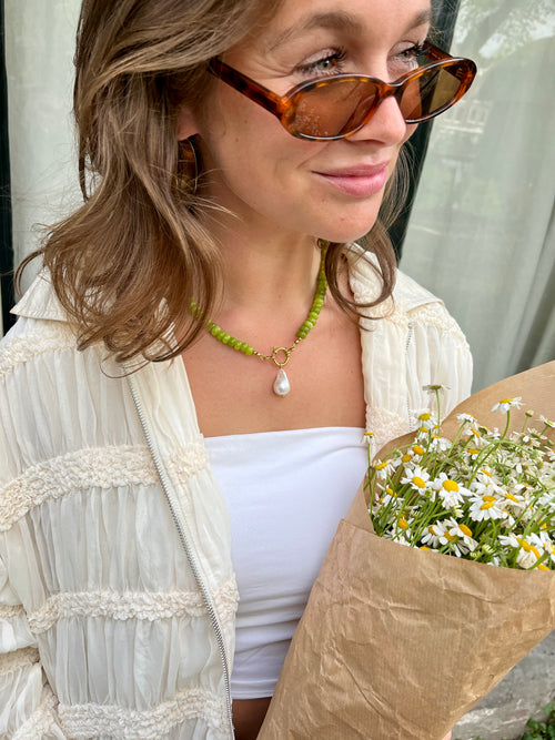 Olive Green | Rainbow Necklace