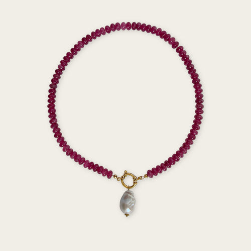 Raspberry | Rainbow Necklace