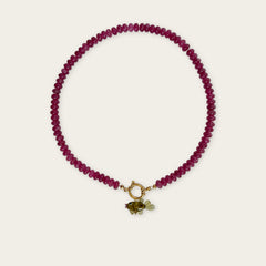 Raspberry | Rainbow Necklace
