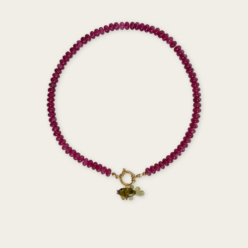 Raspberry | Rainbow Necklace