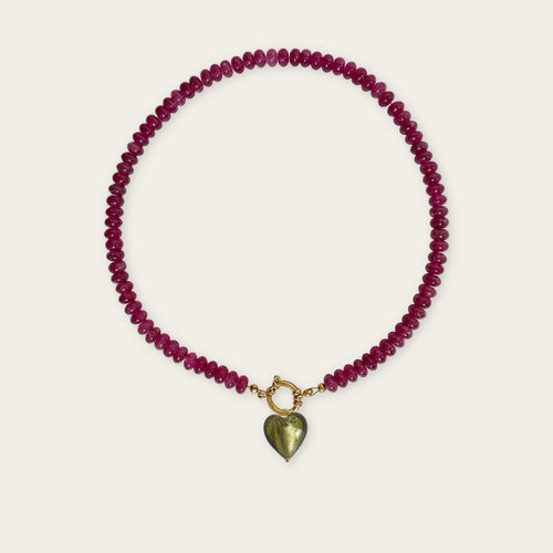 Raspberry | Rainbow Necklace