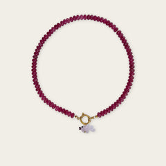 Raspberry | Rainbow Necklace