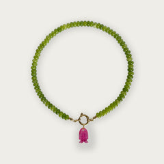 Olive Green | Rainbow Necklace