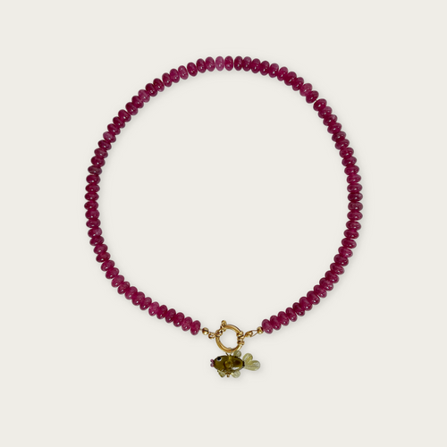 Raspberry | Rainbow Necklace