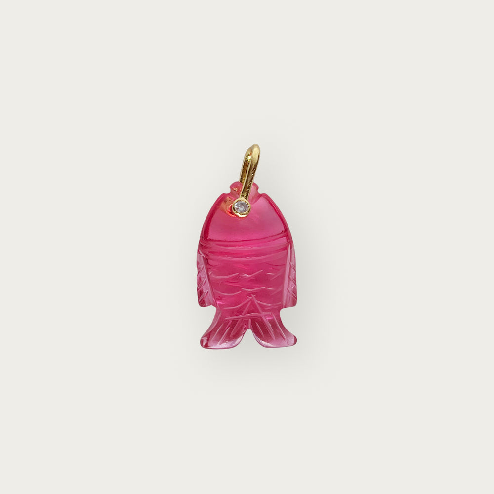 Tourmaline Fish Pendant