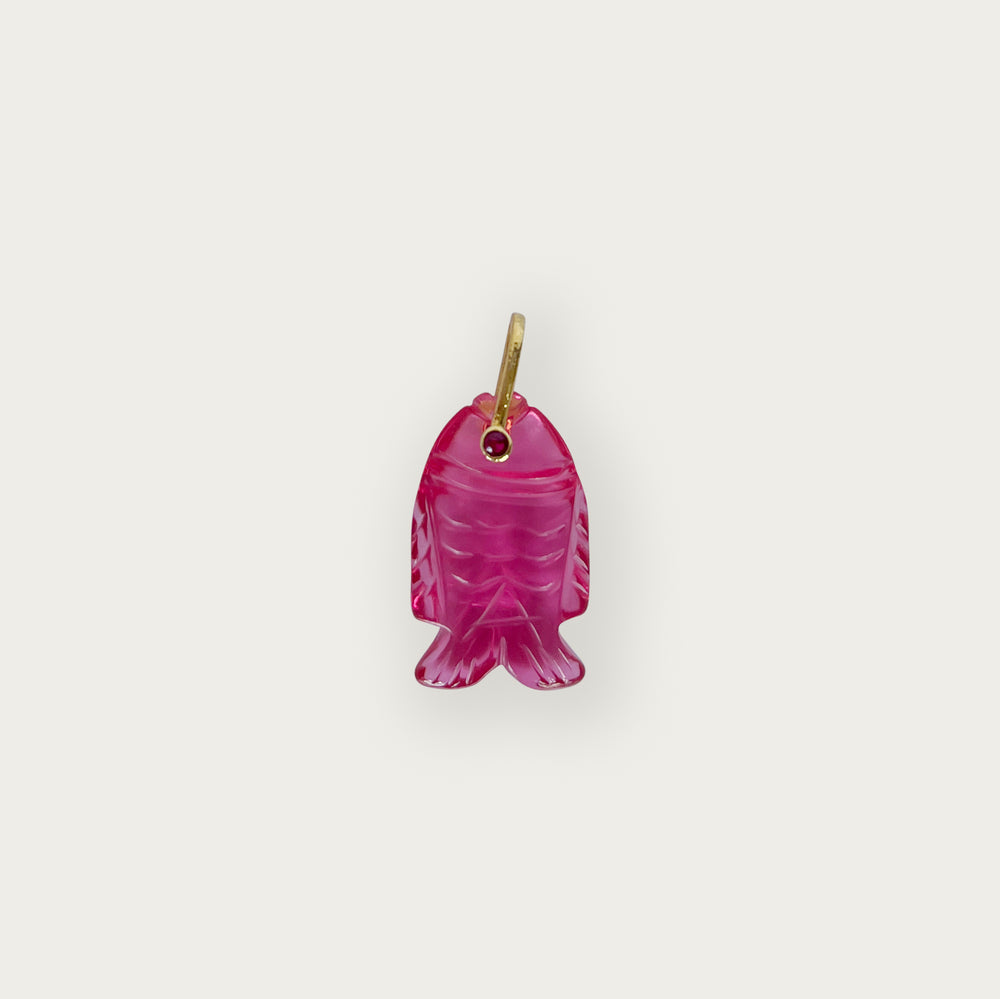 Tourmaline Fish Pendant